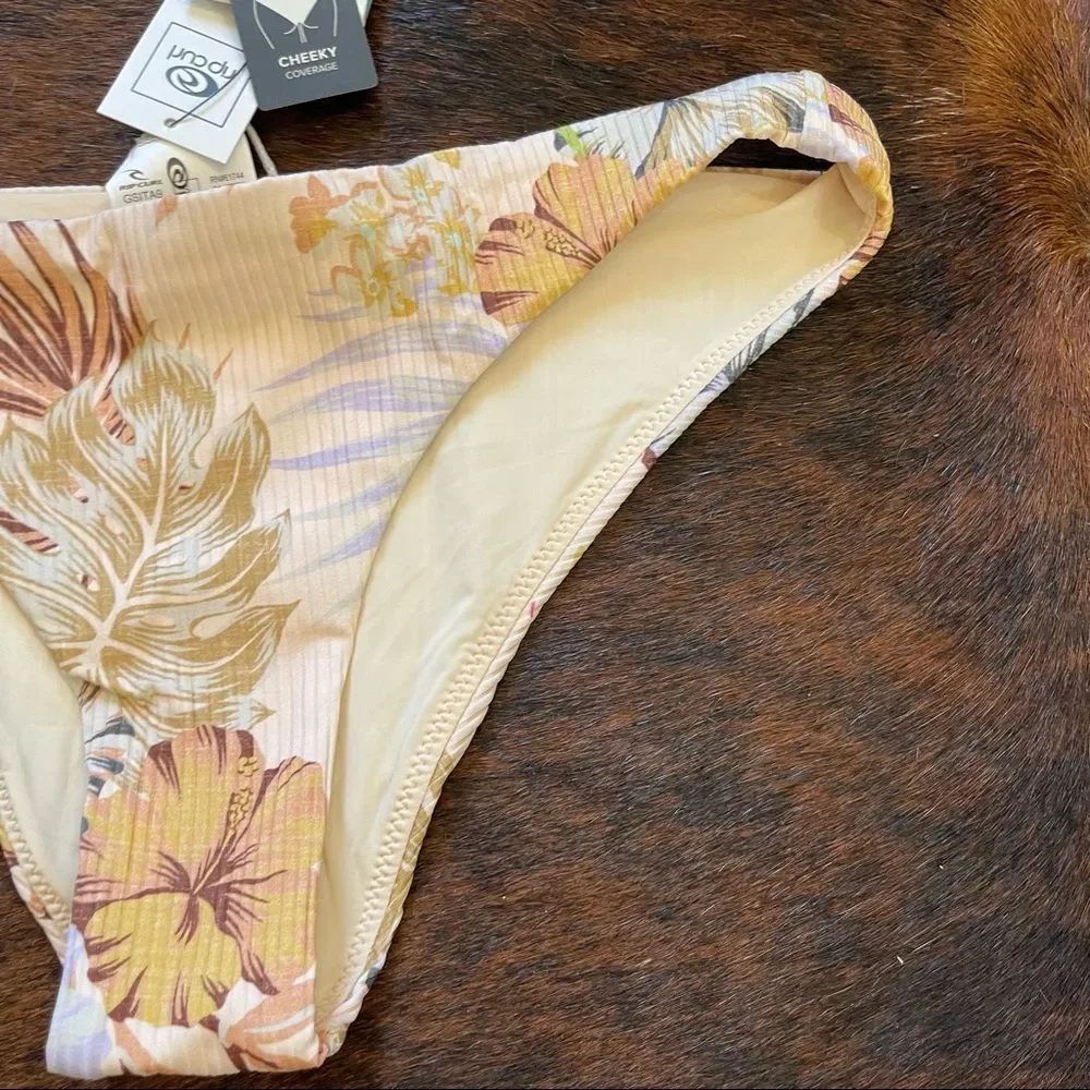 NWT Rip Curl Paradise Calling Cheeky Ribbed Bikini Bottoms - Picture 6 of 12